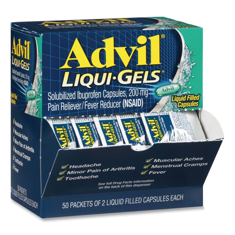 ACME UNITED CORPORATION Liqui-Gels, Two-Pack, 50 Packs/Box (PFYBXAVLQG50BX) thumbnail 2