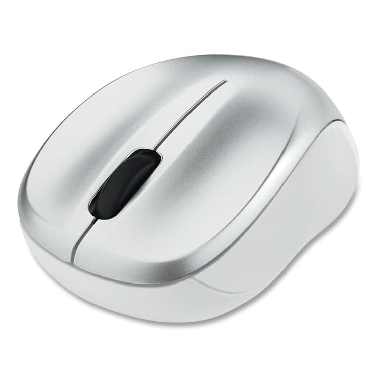 VERBATIM CORPORATION Silent Wireless Blue LED Mouse, 2.4 GHz Frequency/32.8 ft Wireless Range, Left/Right Hand Use, Silver (VER99777)
