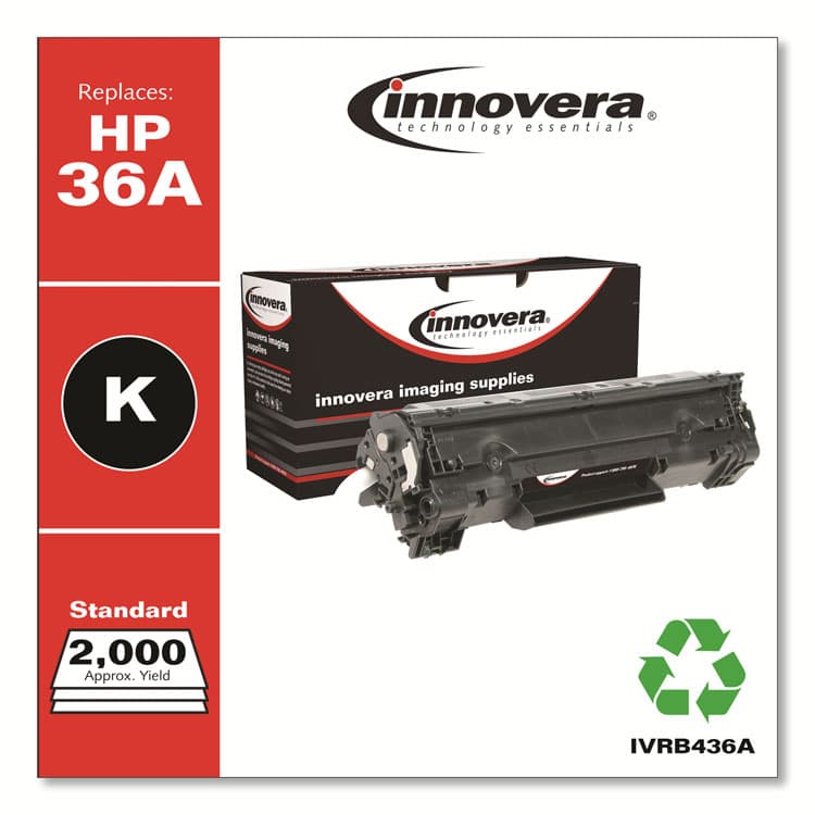 INNOVERA Remanufactured Black Toner, Replacement for 36A (CB436A), 2,000 Page-Yield (IVRB436A) thumbnail 2