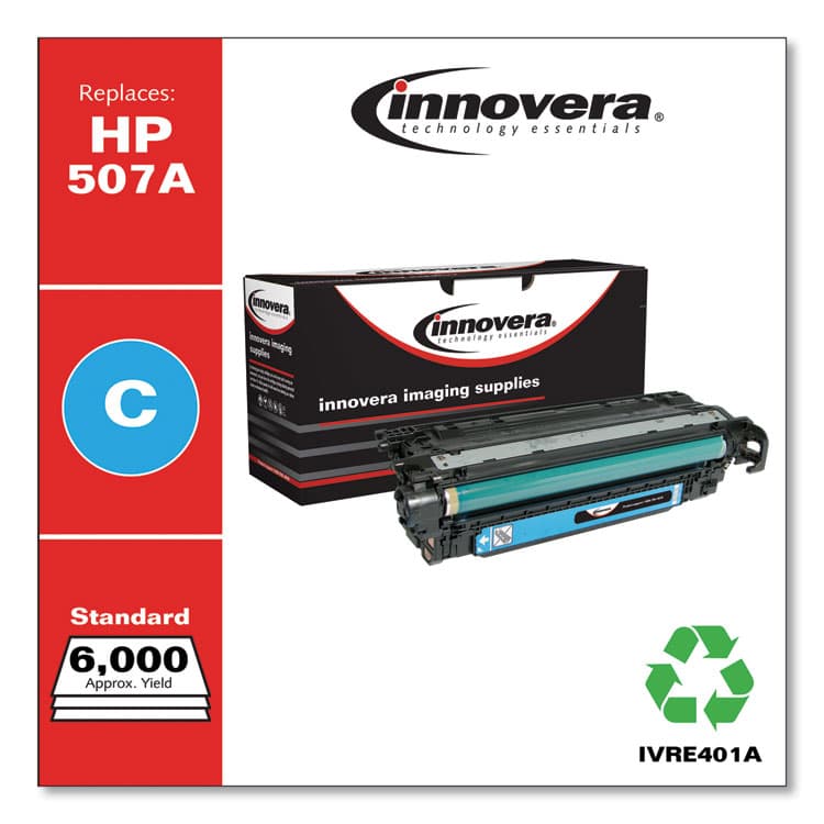 INNOVERA Remanufactured Cyan Toner, Replacement for 507A (CE401A), 6,000 Page-Yield (IVRE401A) thumbnail 2