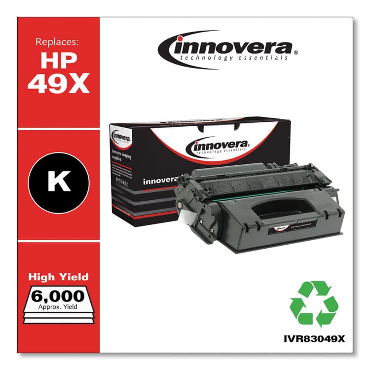 INNOVERA Remanufactured Black High-Yield Toner, Replacement for 49X (Q5949X), 6,000 Page-Yield (IVR83049X) thumbnail 2