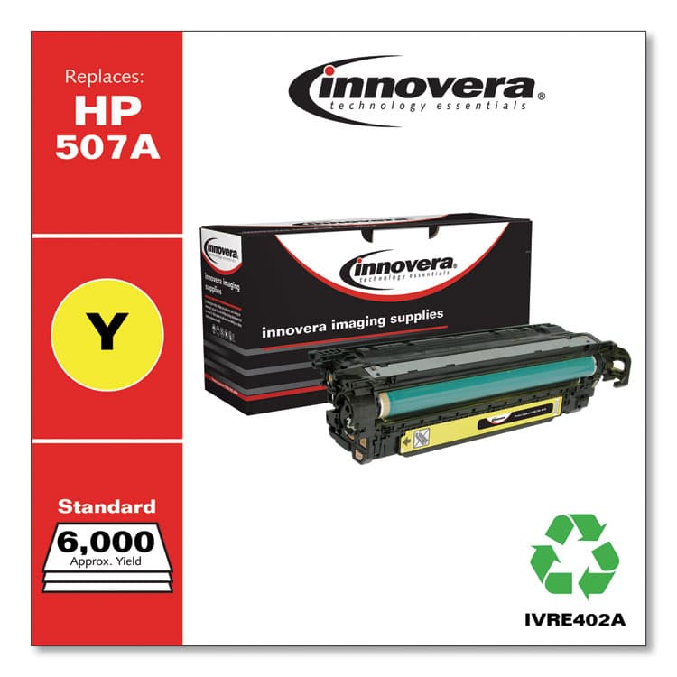 INNOVERA Remanufactured Yellow Toner, Replacement for 507A (CE402A), 6,000 Page-Yield (IVRE402A) thumbnail 2