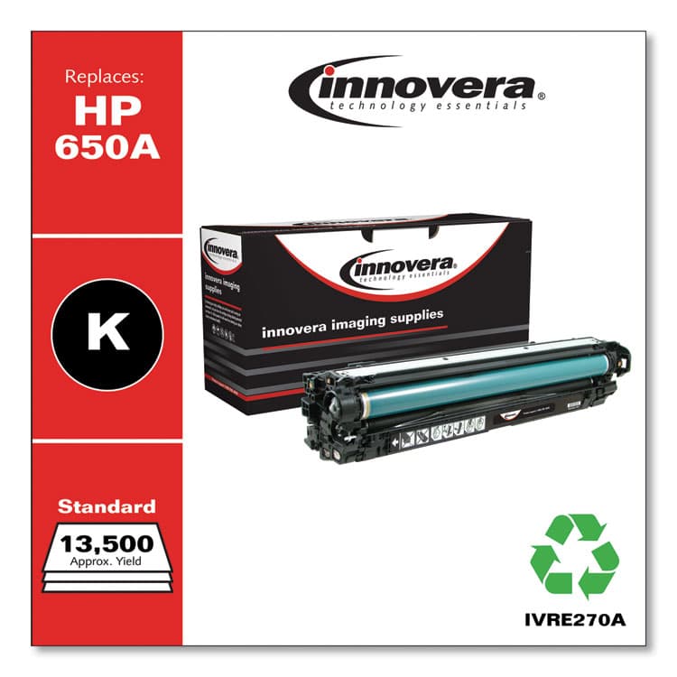 INNOVERA Remanufactured Black Toner, Replacement for 650A (CE270A), 13,500 Page-Yield (IVRE270A) thumbnail 2