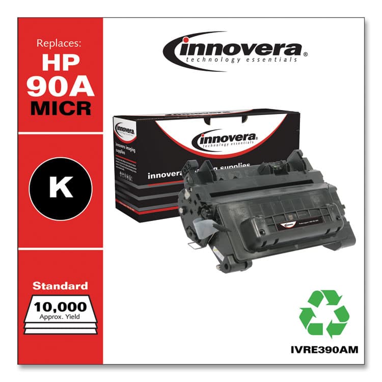 INNOVERA Remanufactured Black MICR Toner, Replacement for 90AM (CE390AM), 10,000 Page-Yield (IVRE390AM) thumbnail 2
