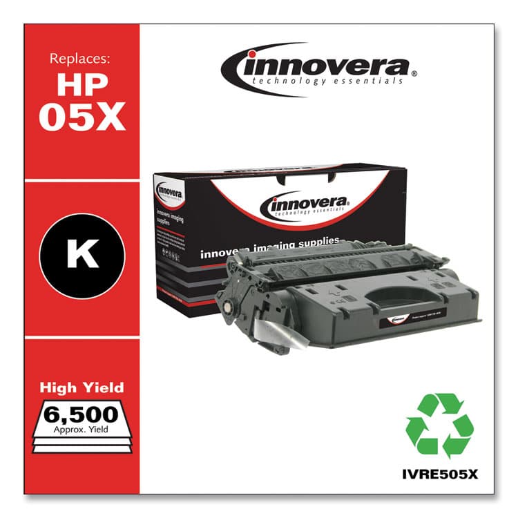 INNOVERA Remanufactured Black High-Yield Toner, Replacement for 05X (CE505X), 6,500 Page-Yield (IVRE505X) thumbnail 2