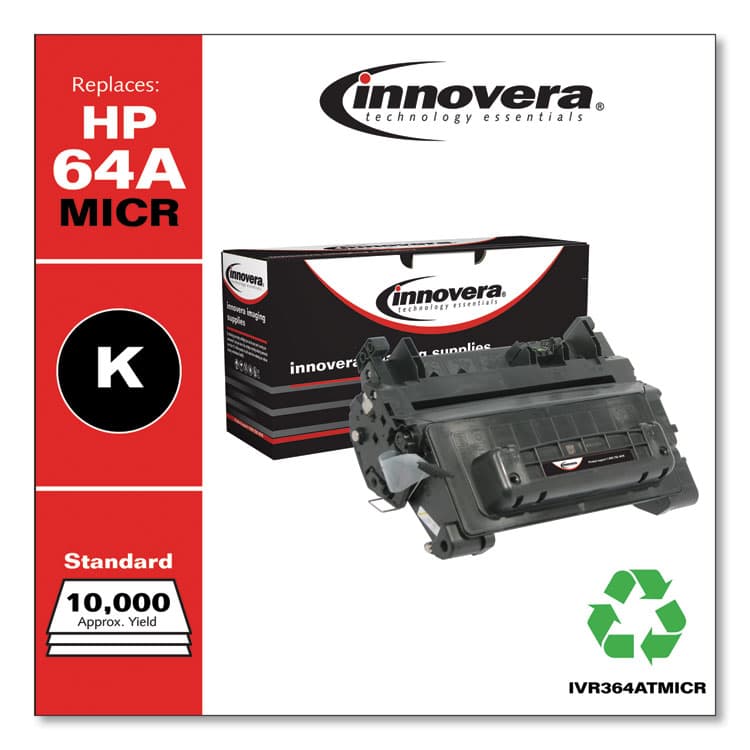 INNOVERA Remanufactured Black MICR Toner, Replacement for 64AM (CC364AM), 10,000 Page-Yield (IVR364ATMICR) thumbnail 2