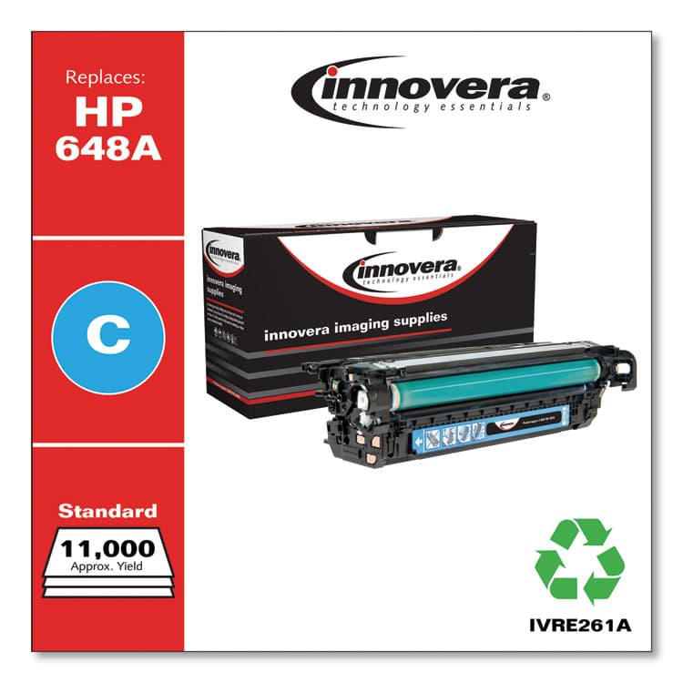 INNOVERA Remanufactured Cyan Toner, Replacement for 648A (CE261A), 11,000 Page-Yield (IVRE261A) thumbnail 2