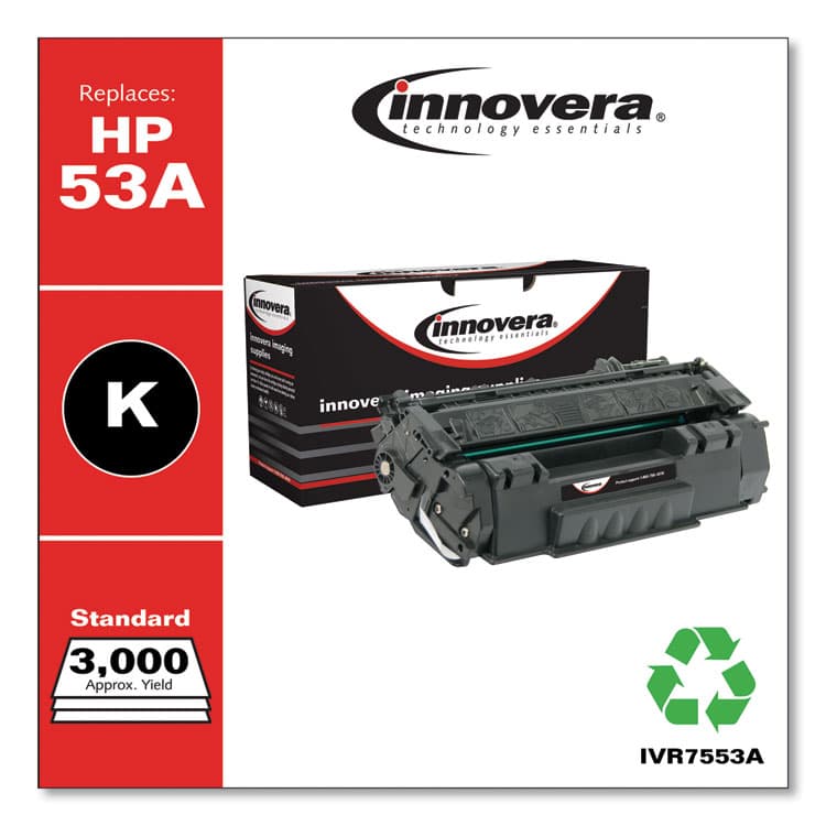 INNOVERA Remanufactured Black Toner, Replacement for 53A (Q7553A), 3,000 Page-Yield (IVR7553A) thumbnail 2