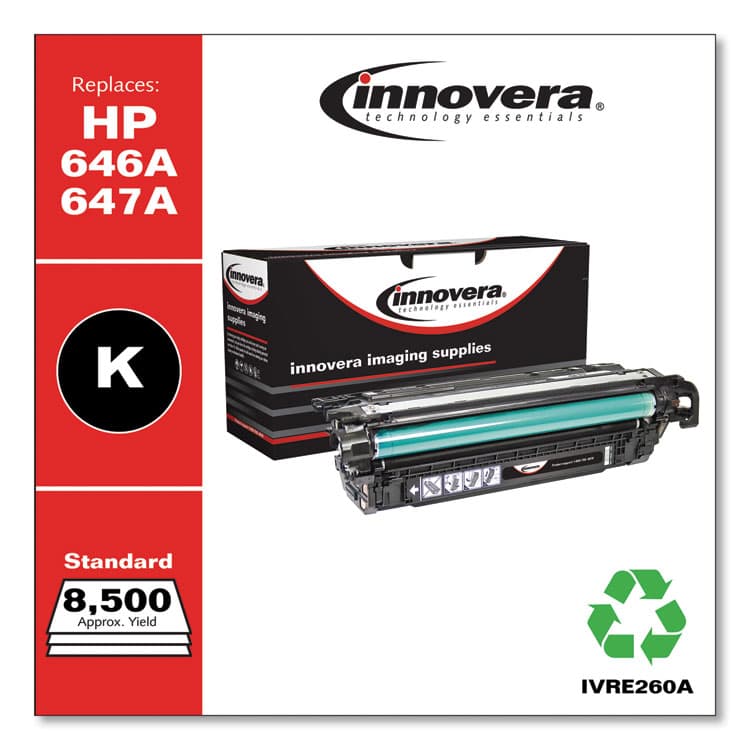 INNOVERA Remanufactured Black Toner, Replacement for 647A (CE260A), 8,500 Page-Yield (IVRE260A) thumbnail 2