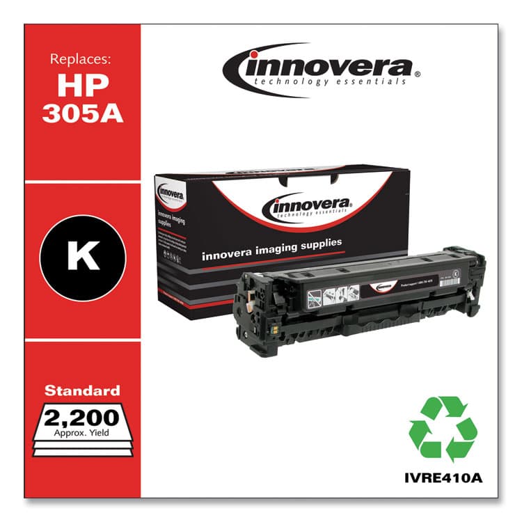 INNOVERA Remanufactured Black Toner, Replacement for 305A (CE410A), 2,200 Page-Yield (IVRE410A) thumbnail 2