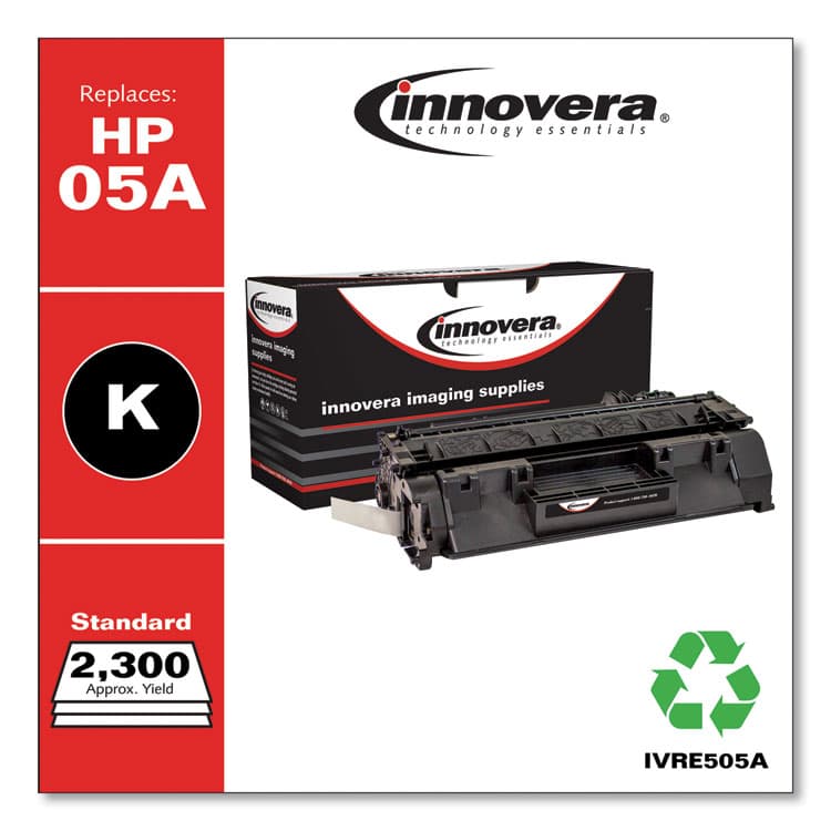 INNOVERA Remanufactured Black Toner, Replacement for 05A (CE505A), 2,300 Page-Yield (IVRE505A) thumbnail 2