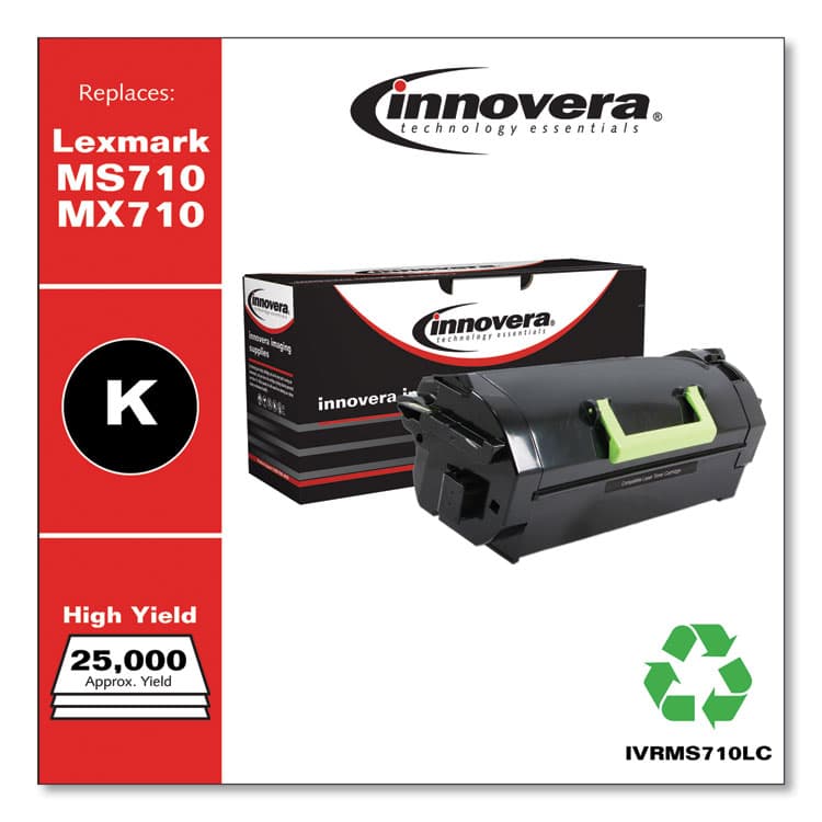 INNOVERA Remanufactured Black High-Yield Toner, Replacement for MS710/MX710, 25,000 Page-Yield (IVRMS710LC) thumbnail 2