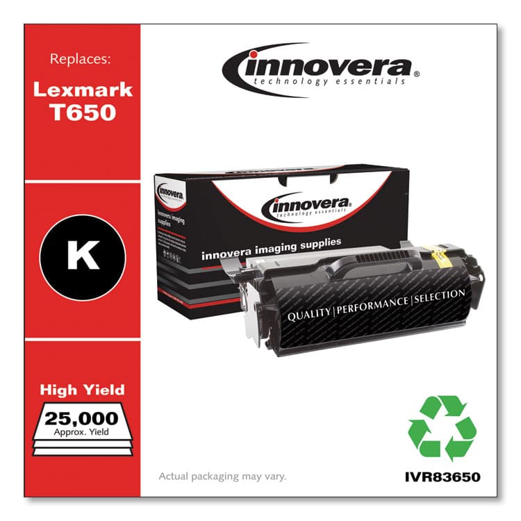 INNOVERA Remanufactured Black Toner, Replacement for T650H21A, 25,000 Page-Yield (IVR83650) thumbnail 2