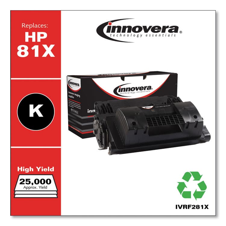 INNOVERA Remanufactured Black High-Yield Toner, Replacement for 81X (CF281X), 25,000 Page-Yield (IVRF281X) thumbnail 2