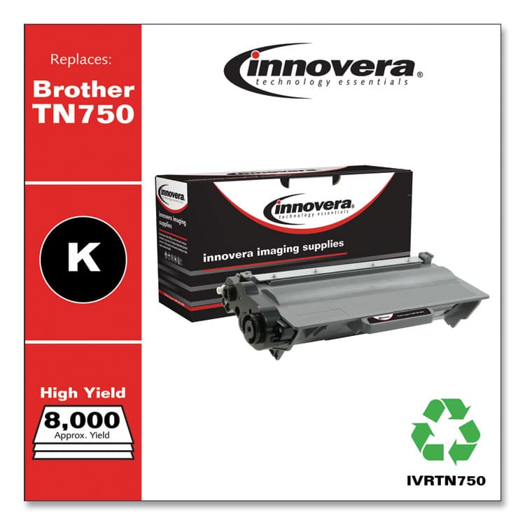 INNOVERA Remanufactured Black High-Yield Toner, Replacement for TN750, 8,000 Page-Yield (IVRTN750)