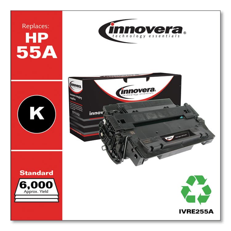 INNOVERA Remanufactured Black Toner, Replacement for 55A (CE255A), 6,000 Page-Yield (IVRE255A) thumbnail 2