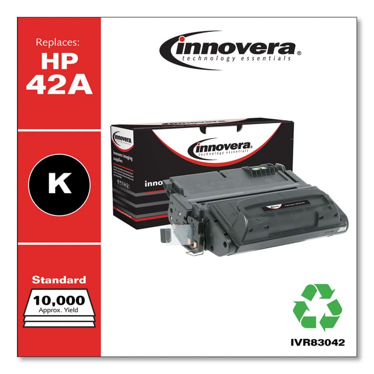 INNOVERA Remanufactured Black Toner, Replacement for 42A (Q5942A), 10,000 Page-Yield (IVR83042) thumbnail 2