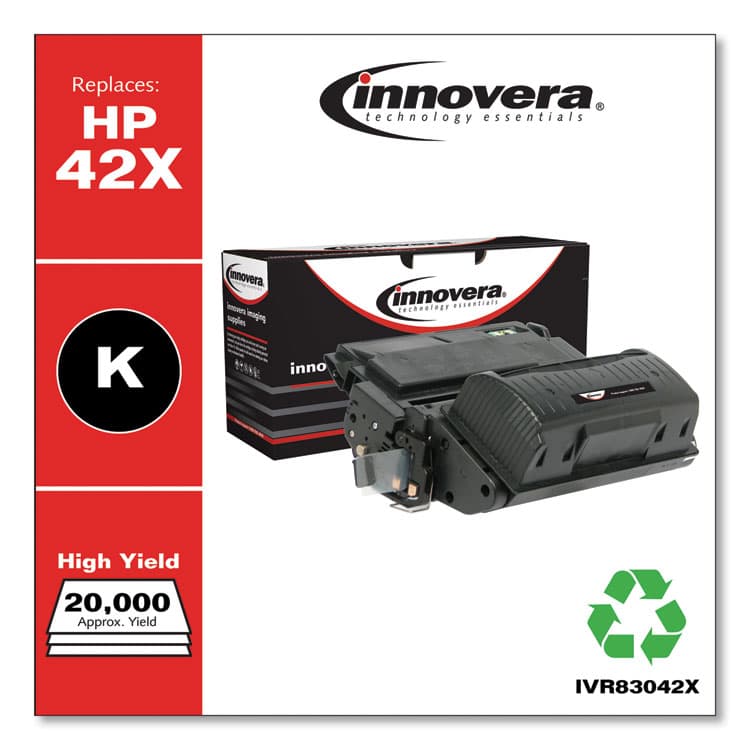 INNOVERA Remanufactured Black High-Yield Toner, Replacement for 42X (Q5942X), 20,000 Page-Yield (IVR83042X) thumbnail 2