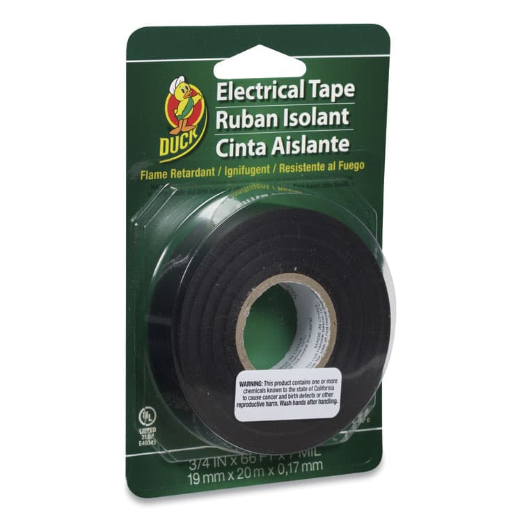 SHURTAPE TECHNOLOGIES Pro Electrical Tape, 1" Core, 0.75" x 66 ft, Black (DUC551117)