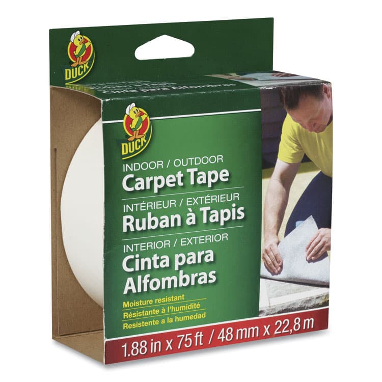 SHURTAPE TECHNOLOGIES Carpet Tape, 3" Core, 1.88" x 75 ft, White (DUC442062)