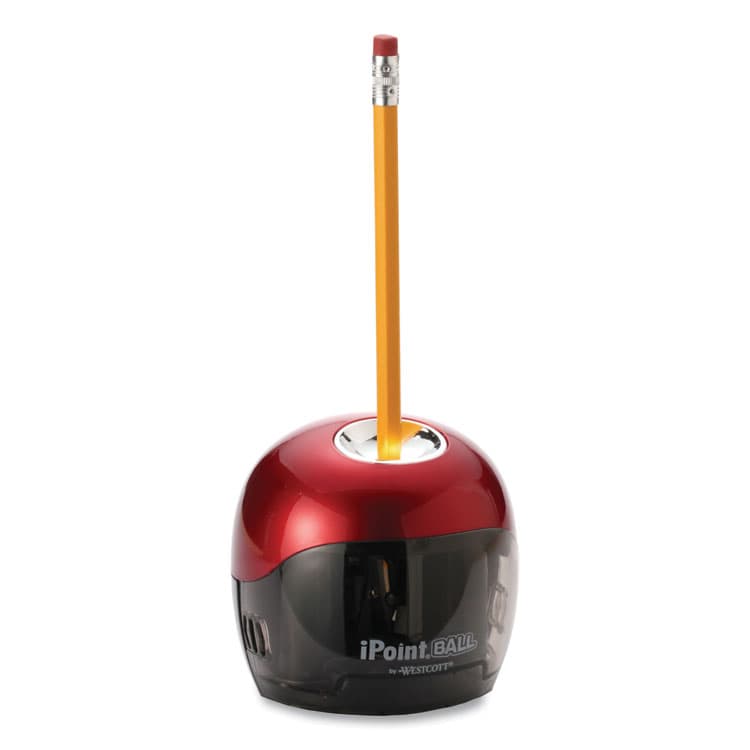 ACME UNITED CORPORATION iPoint Ball Battery Sharpener, Battery-Powered, 3 x 3.25, Red/Black (ACM15570) thumbnail 3