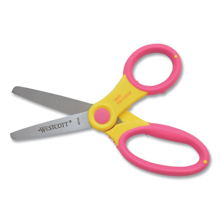 ACME UNITED CORPORATION Ultra Soft Handle Scissors with Antimicrobial Protection, Round Tip, 5" Long, 2" Cut Length, Randomly Assorted Handle Color (ACM14596) thumbnail 2