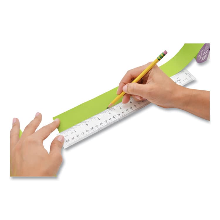 ACME UNITED CORPORATION Clear Flexible Acrylic Ruler, Standard/Metric, 12" Long, Clear (ACM10562) thumbnail 4