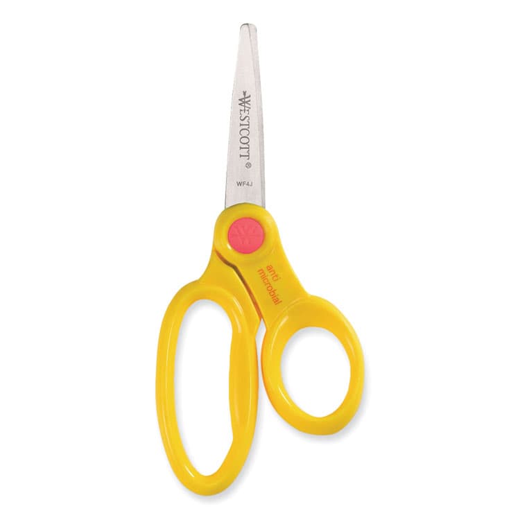 ACME UNITED CORPORATION Kids' Scissors with Antimicrobial Protection, Pointed Tip, 5" Long, 2" Cut Length, Randomly Assorted Handle Color (ACM14607) thumbnail 3