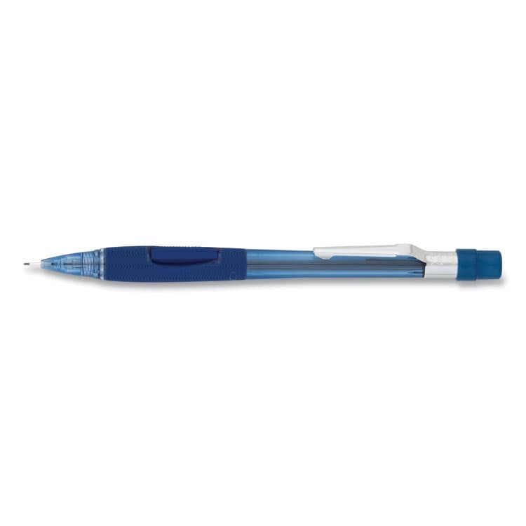 PENTEL OF AMERICA Quicker Clicker Mechanical Pencil, 0.7 mm, HB (#2), Black Lead, Transparent Blue Barrel (PENPD347TC)