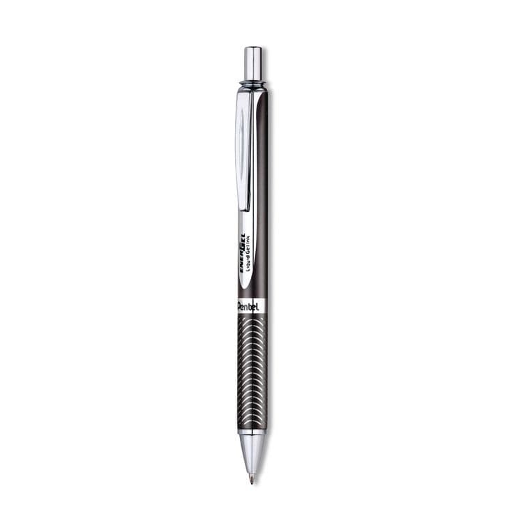PENTEL OF AMERICA EnerGel Alloy RT Gel Pen, Retractable, Medium 0.7 mm, Black Ink, Black Barrel (PENBL407AA) thumbnail 4