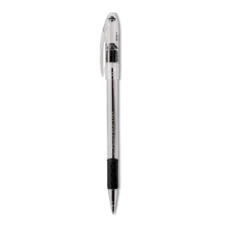 PENTEL OF AMERICA R.S.V.P. Ballpoint Pen, Stick, Fine 0.7 mm, Black Ink, Clear/Black Barrel, Dozen (PENBK90A) thumbnail 2