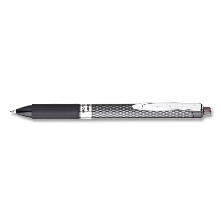 PENTEL OF AMERICA Oh! Gel Pen, Retractable, Medium 0.7 mm, Black Ink, Black Barrel, Dozen (PENK497A) thumbnail 2