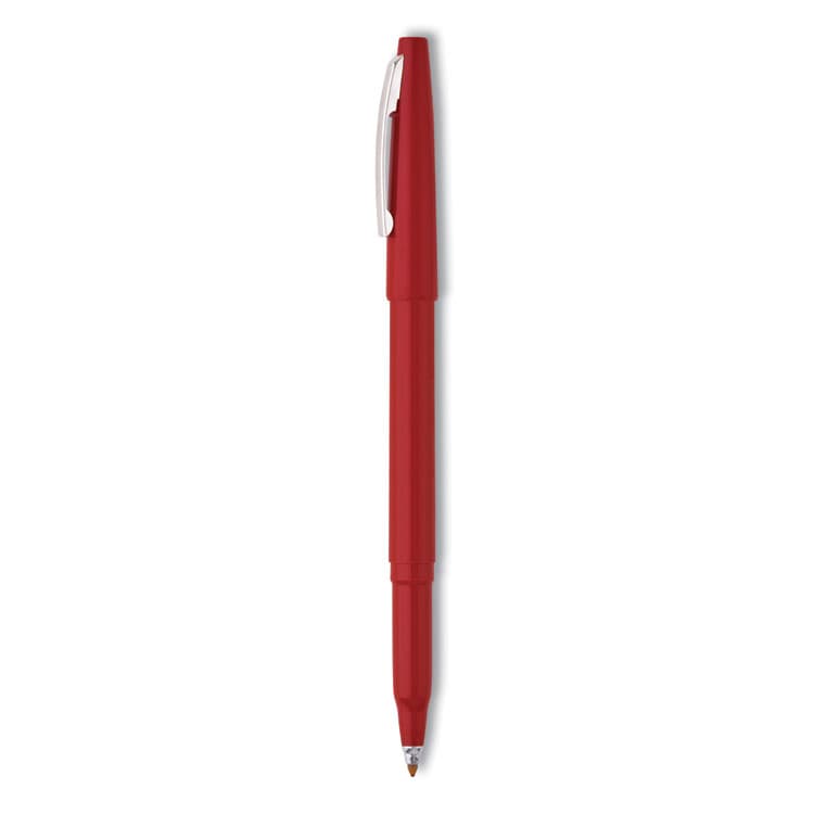 PENTEL OF AMERICA Rolling Writer Rollerball Pen, Stick, Medium 0.8 mm, Red Ink, Red Barrel, Dozen (PENR100B)