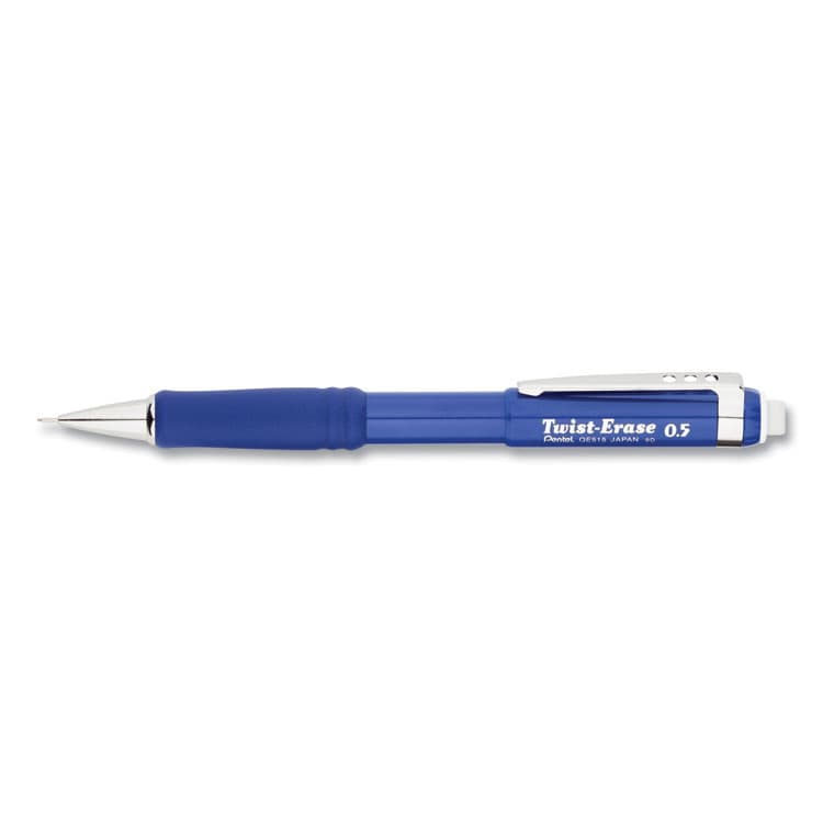 PENTEL OF AMERICA Twist-Erase III Mechanical Pencil, 0.5 mm, HB (#2), Black Lead, Blue Barrel (PENQE515C)