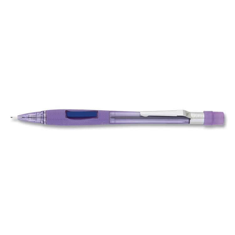 PENTEL OF AMERICA Quicker Clicker Mechanical Pencil, 0.7 mm, HB (#2), Black Lead, Transparent Violet Barrel (PENPD347TV)