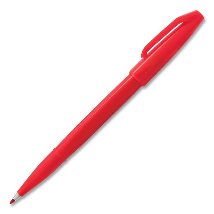 PENTEL OF AMERICA Sign Pen Fine Point Color Marker, Extra-Fine Bullet Tip, Red, Dozen (PENS520B) thumbnail 4