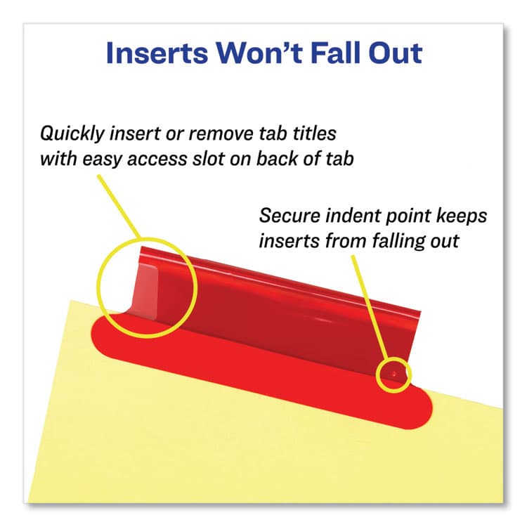 AVERY PRODUCTS CORPORATION Insertable Big Tab Dividers, 8-Tab, Double-Sided Gold Edge Reinforcing, 11" x 8.5", Buff, Assorted Tabs, 1 Set (AVE11111) thumbnail 3