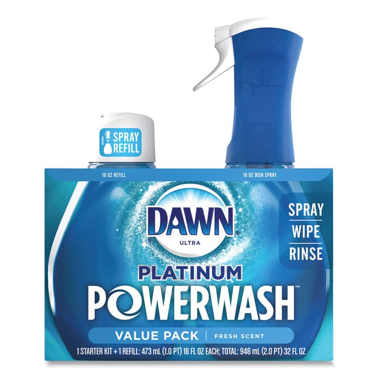 PROCTER & GAMBLE Platinum Powerwash Dish Spray, Fresh, 16 oz Spray Bottle, 2/Pack (PGC31836PK)