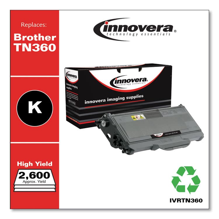 INNOVERA Remanufactured Black High-Yield Toner, Replacement for TN360, 2,600 Page-Yield (IVRTN360) thumbnail 2