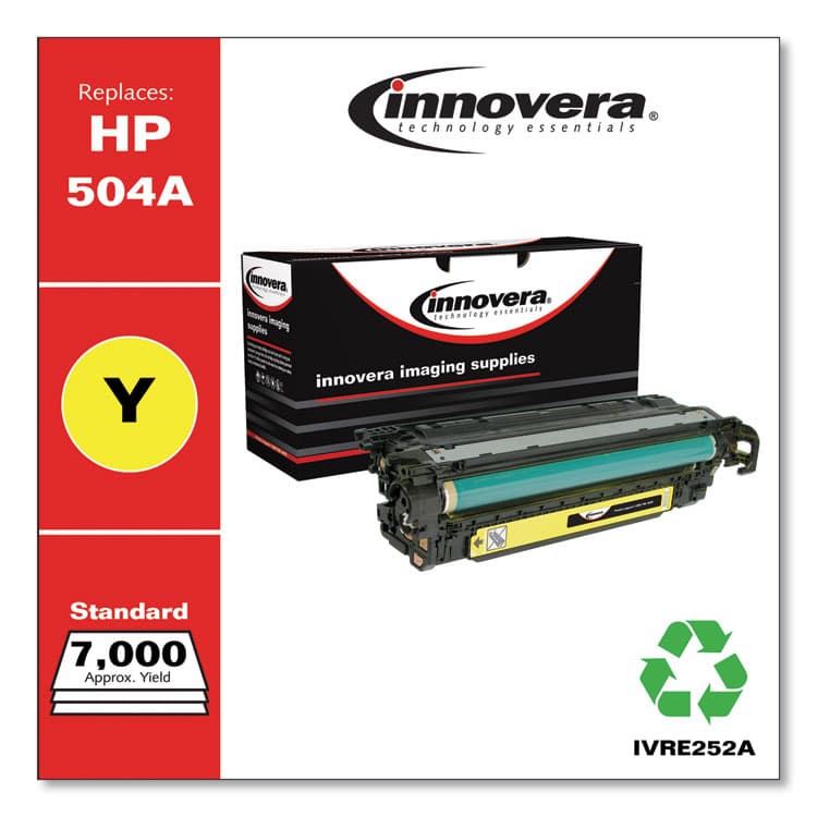 INNOVERA Remanufactured Yellow Toner, Replacement for 504A (CE252A), 7,000 Page-Yield (IVRE252A) thumbnail 2