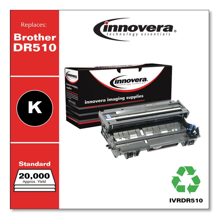 INNOVERA Remanufactured Black Drum Unit, Replacement for DR510, 20,000 Page-Yield (IVRDR510) thumbnail 2