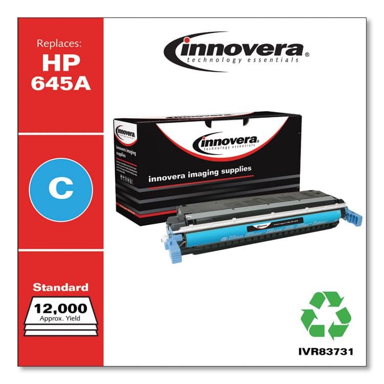 INNOVERA Remanufactured Cyan Toner, Replacement for 645A (C9731A), 12,000 Page-Yield (IVR83731) thumbnail 2