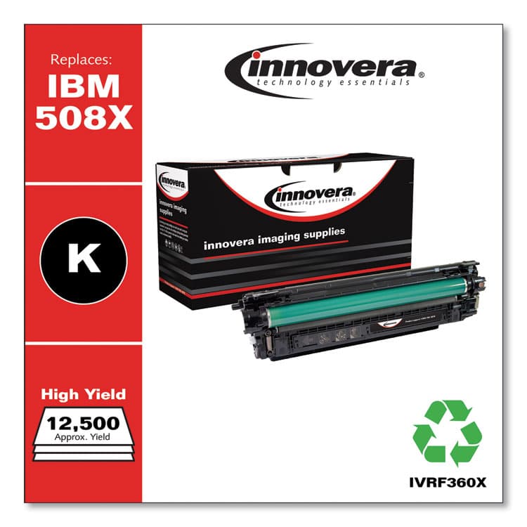 INNOVERA Remanufactured Black High-Yield Toner, Replacement for 508X (CF360X), 12,500 Page-Yield (IVRF360X) thumbnail 2