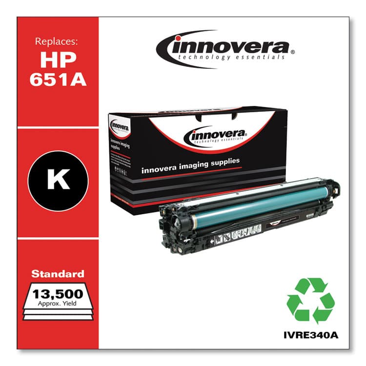 INNOVERA Remanufactured Black Toner, Replacement for 651A (CE340A), 16,000 Page-Yield (IVRE340A) thumbnail 2