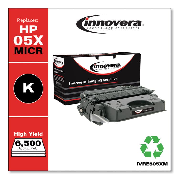 INNOVERA Remanufactured Black High-Yield MICR Toner, Replacement for 05XM (CE505XM), 6,500 Page-Yield (IVRE505XM) thumbnail 2
