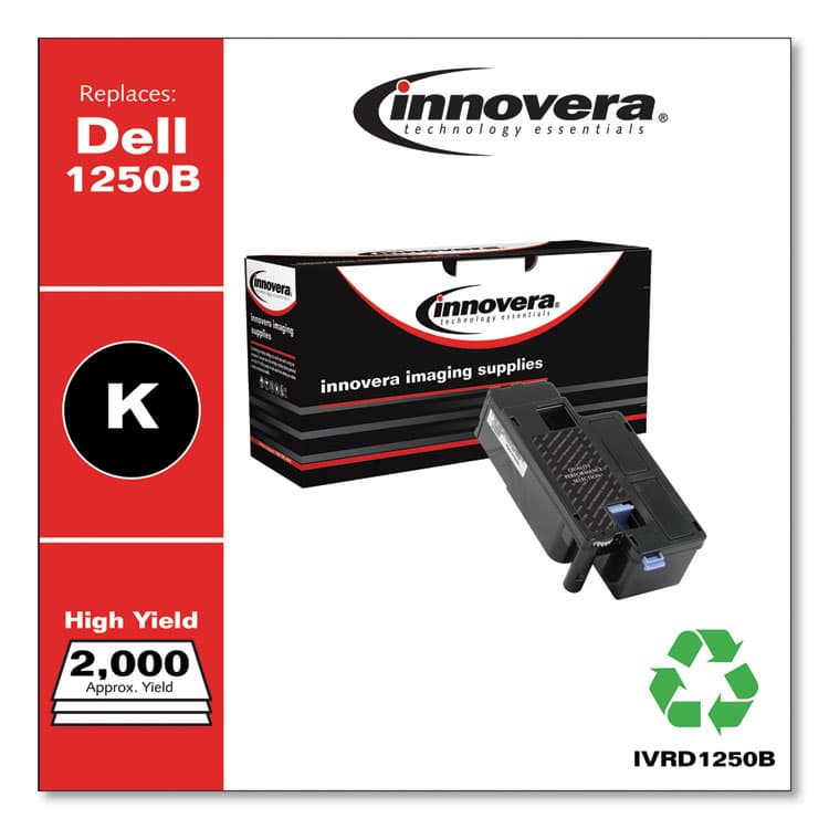 INNOVERA Remanufactured Black High-Yield Toner, Replacement for 331-0778, 2,000 Page-Yield (IVRD1250B) thumbnail 2