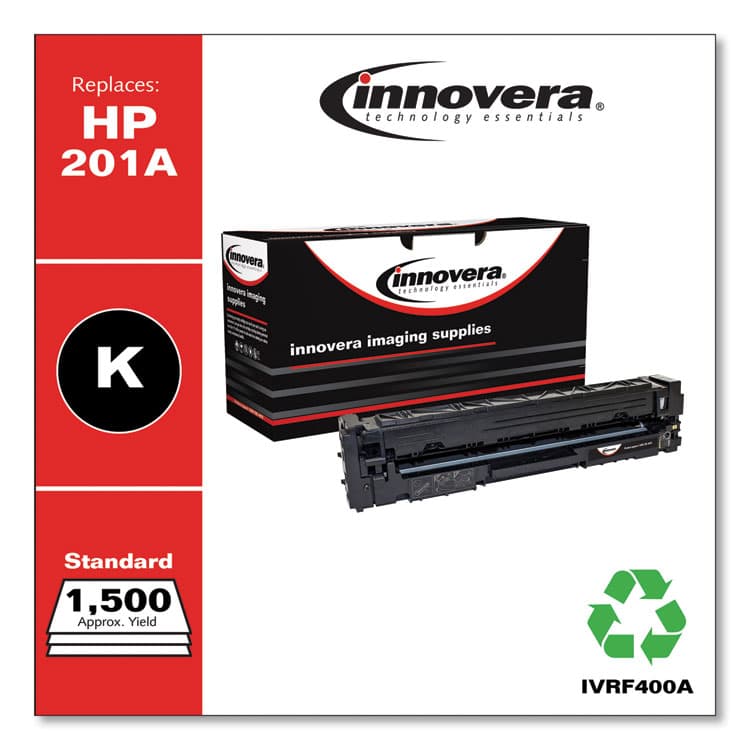 INNOVERA Remanufactured Black Toner, Replacement for 201A (CF400A), 1,500 Page-Yield (IVRF400A) thumbnail 2