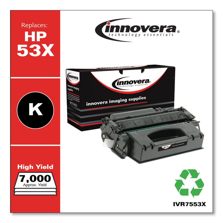INNOVERA Remanufactured Black High-Yield Toner, Replacement for 53X (Q7553X), 7,000 Page-Yield (IVR7553X) thumbnail 2