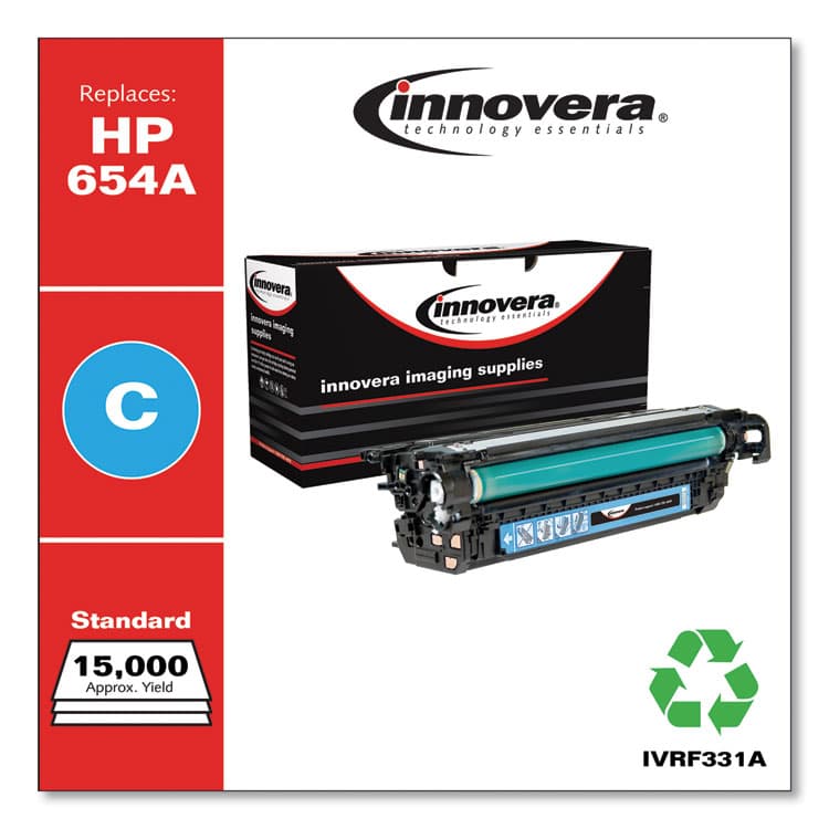 INNOVERA Remanufactured Cyan Toner, Replacement for 654A (CF331A), 15,000 Page-Yield (IVRF331A) thumbnail 2