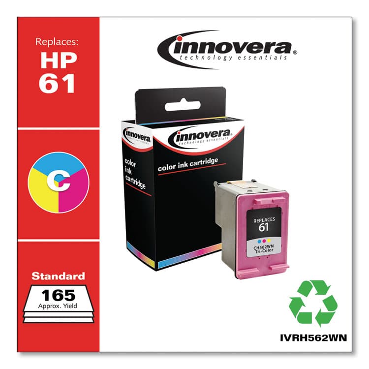 INNOVERA Remanufactured Tri-Color Ink, Replacement for 61 (CH562WN), 165 Page-Yield (IVRH562WN) thumbnail 2